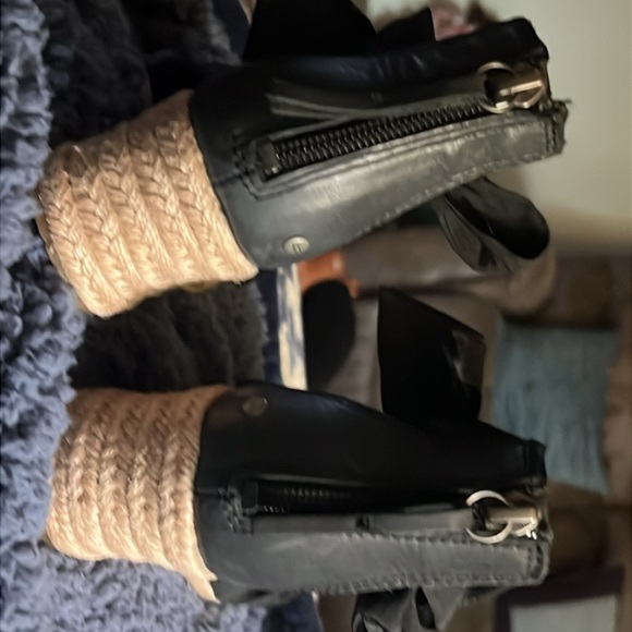 Like new black and tan Ugg Starla wedge heels. - Picture 2 of 7